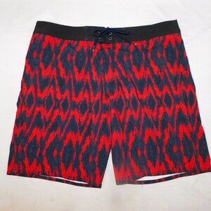 American Eagle Mens XL red Black Board Shorts